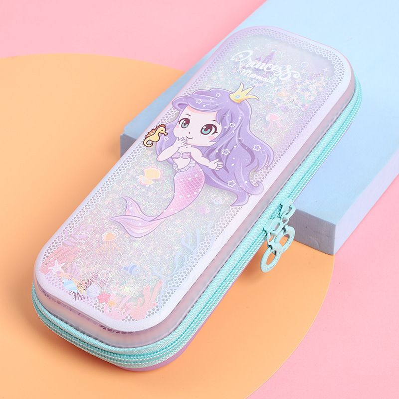 Children's Quicksand Pencil case Primary School Pencil case Girls Kindergarten Large Capacity Pencil case