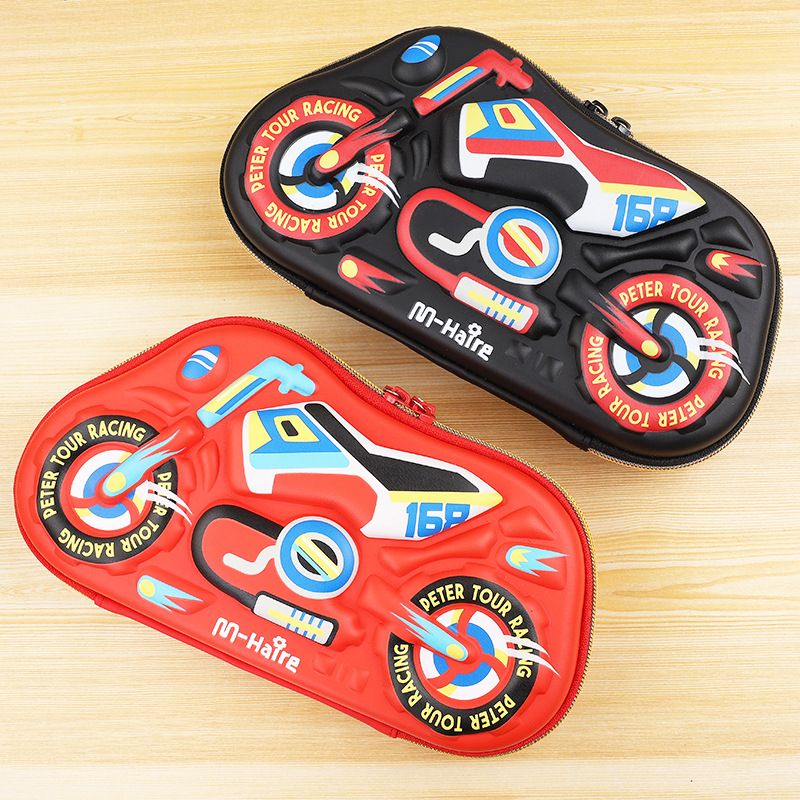 Motorbike Pencil case Design Customized Cartoon Pencil Cases for School Students Children Pencil Box