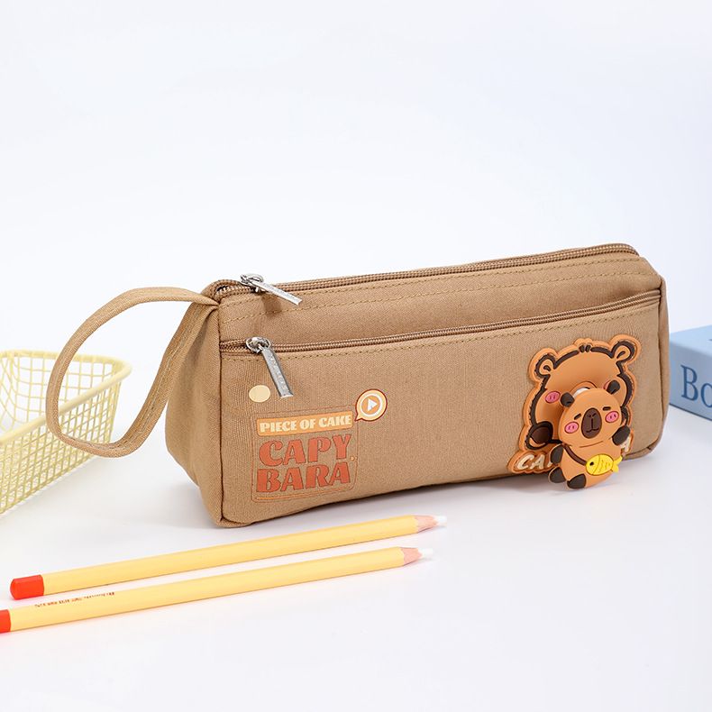 New Kapybara Pencil Bag for Primary School Students Large Capacity with Portable Stationery Bag