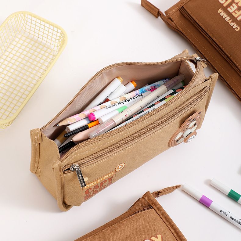 New Kapybara Pencil Bag for Primary School Students Large Capacity with Portable Stationery Bag