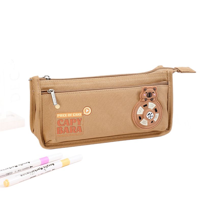 New Kapybara Pencil Bag for Primary School Students Large Capacity with Portable Stationery Bag