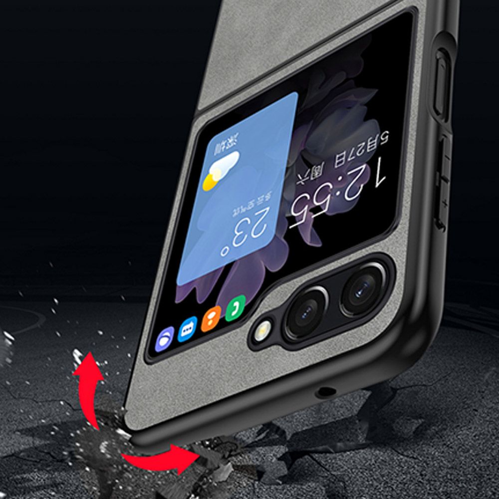 Sheepskin Leather Silicone Back Cover for Samsung Galaxy Z Fold 5 4 3 2 Case Z Flip 3 4 5 6 Lens Protect Shockproof Bumper Coque