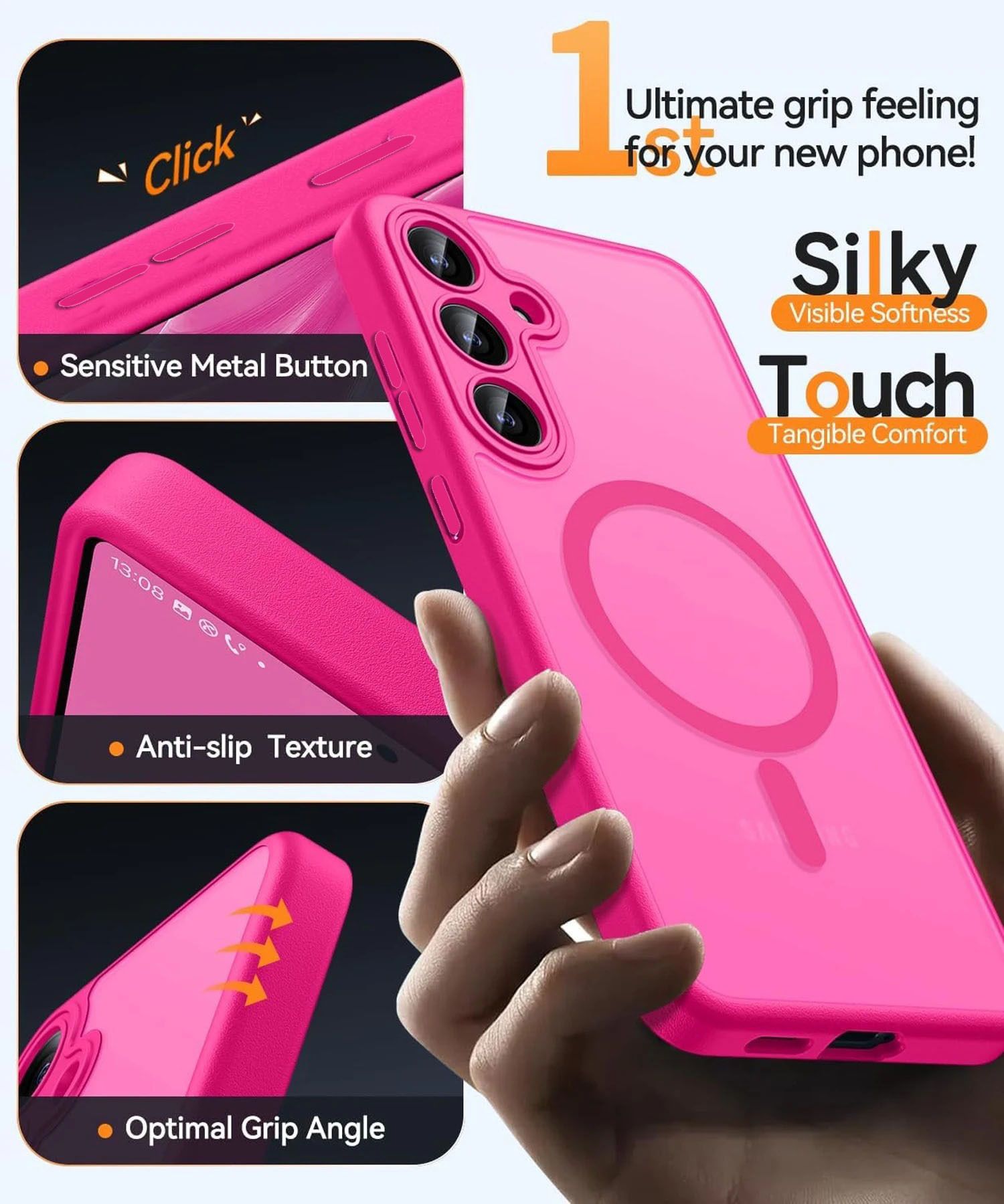Matte Translucent Shockproof Magnetic Phone Case for Samsung Galaxy S25 FE S24 S23 Ultra Compatible With Wireless Charge Cover