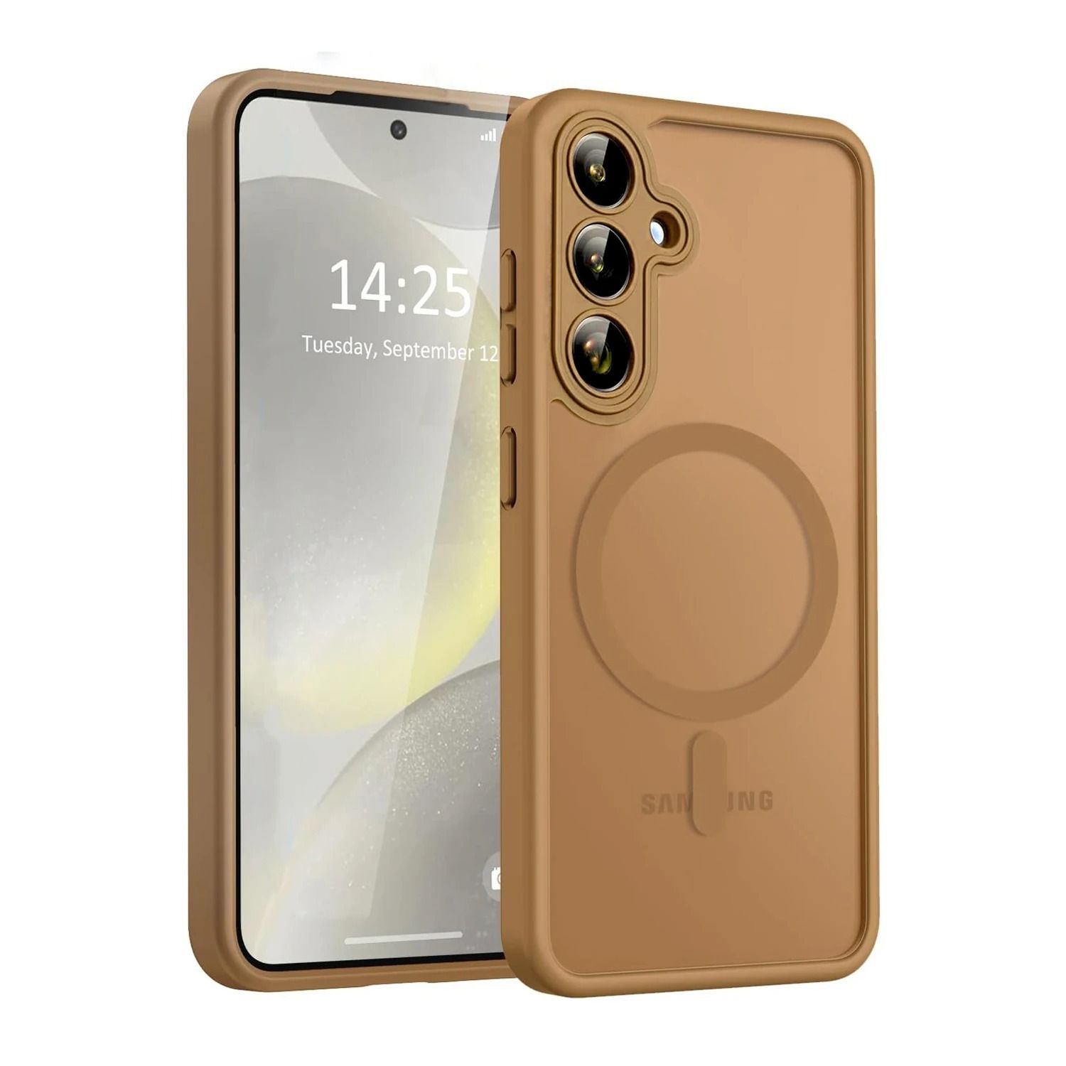 Matte Translucent Shockproof Magnetic Phone Case for Samsung Galaxy S25 FE S24 S23 Ultra Compatible With Wireless Charge Cover