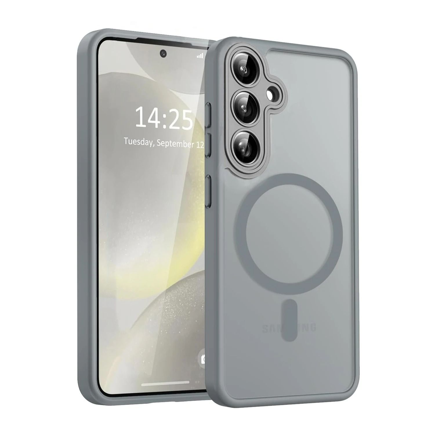 Matte Translucent Shockproof Magnetic Phone Case for Samsung Galaxy S25 FE S24 S23 Ultra Compatible With Wireless Charge Cover