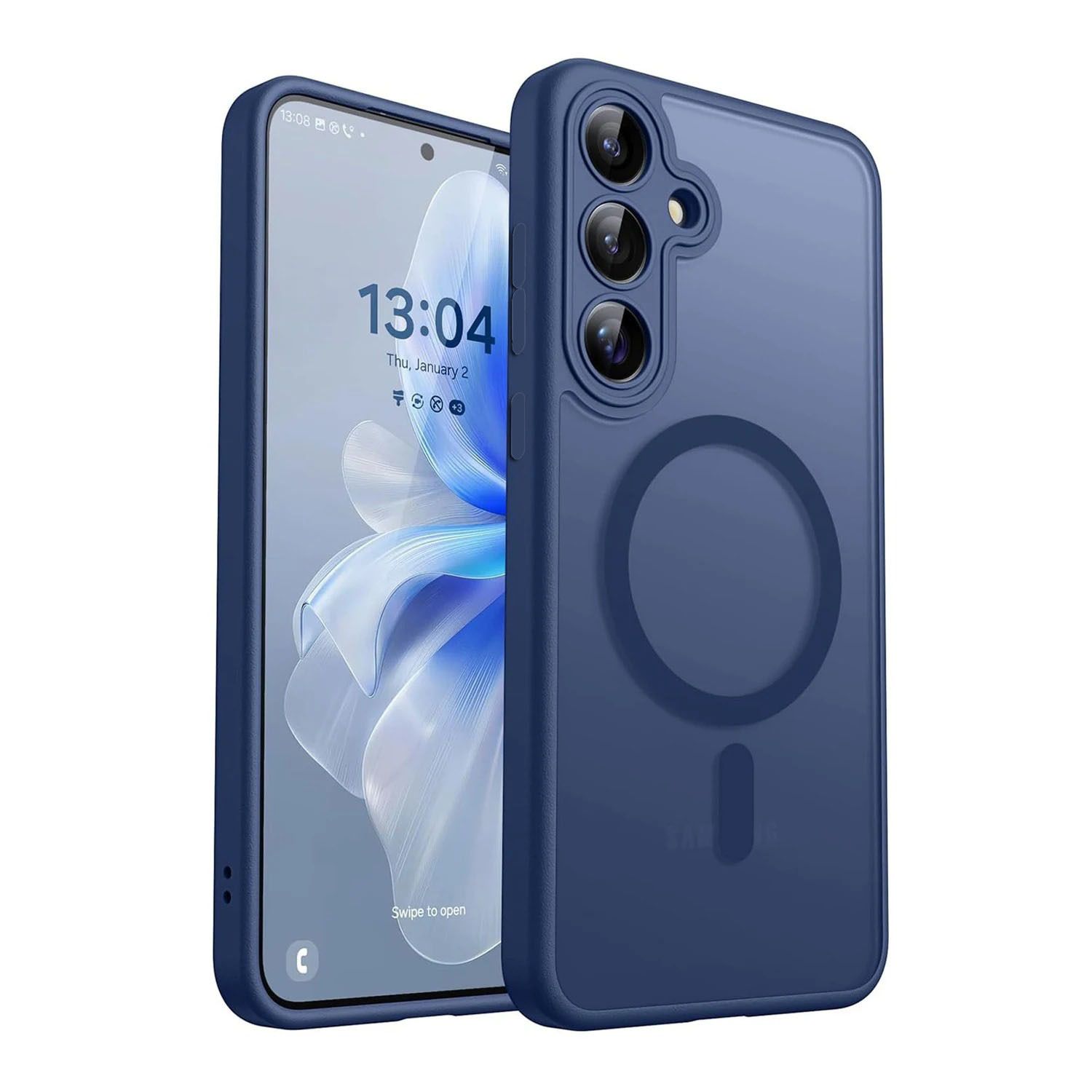 Matte Translucent Shockproof Magnetic Phone Case for Samsung Galaxy S25 FE S24 S23 Ultra Compatible With Wireless Charge Cover