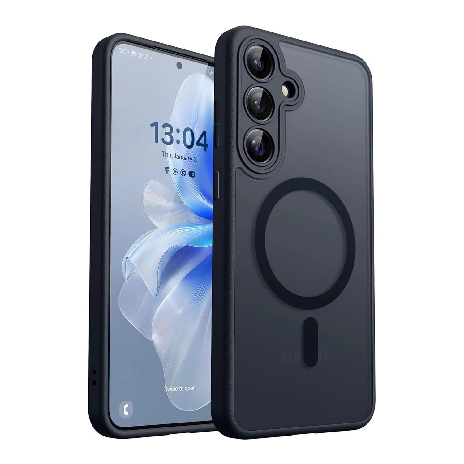 Matte Translucent Shockproof Magnetic Phone Case for Samsung Galaxy S25 FE S24 S23 Ultra Compatible With Wireless Charge Cover