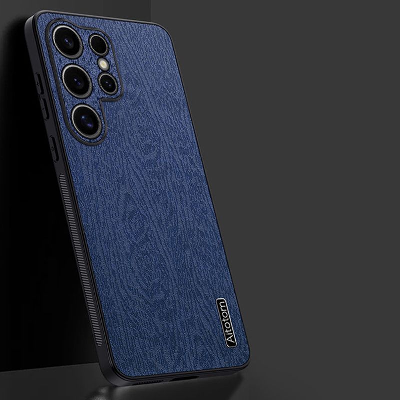 Luxury Tree Bark Leather Lens protection Case for Samsung Galaxy S25 Ultra S24 S23 FE S22 S21 Plus,Samsung A56 A36 A26 A16 A06 M55 A55 A35 A25 A15 A05S Note 20 Ultra Retro Soft Frame Shockproof Cover