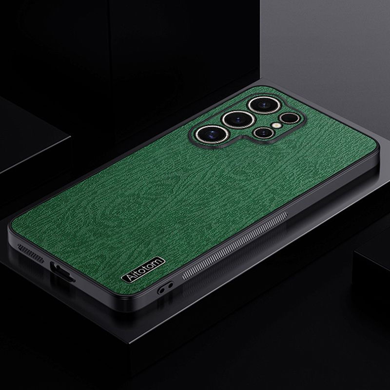 Luxury Tree Bark Leather Lens protection Case for Samsung Galaxy S25 Ultra S24 S23 FE S22 S21 Plus,Samsung A56 A36 A26 A16 A06 M55 A55 A35 A25 A15 A05S Note 20 Ultra Retro Soft Frame Shockproof Cover