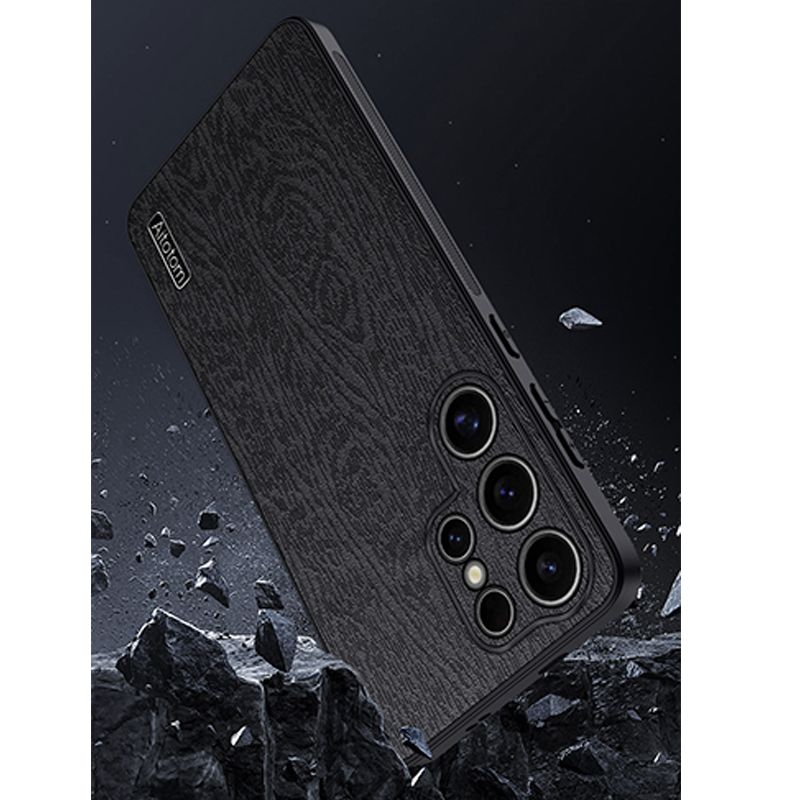 Luxury Tree Bark Leather Lens protection Case for Samsung Galaxy S25 Ultra S24 S23 FE S22 S21 Plus,Samsung A56 A36 A26 A16 A06 M55 A55 A35 A25 A15 A05S Note 20 Ultra Retro Soft Frame Shockproof Cover