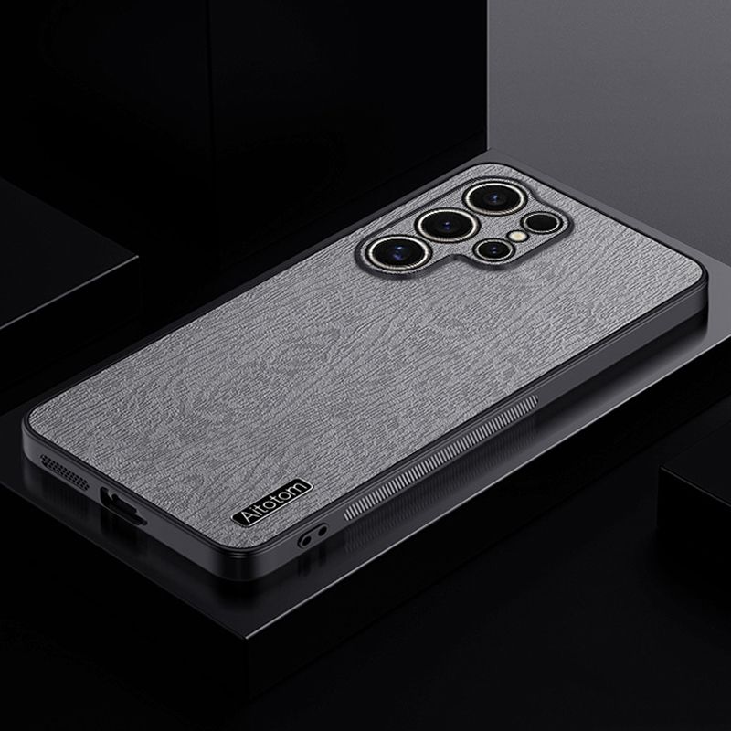 Luxury Tree Bark Leather Lens protection Case for Samsung Galaxy S25 Ultra S24 S23 FE S22 S21 Plus,Samsung A56 A36 A26 A16 A06 M55 A55 A35 A25 A15 A05S Note 20 Ultra Retro Soft Frame Shockproof Cover