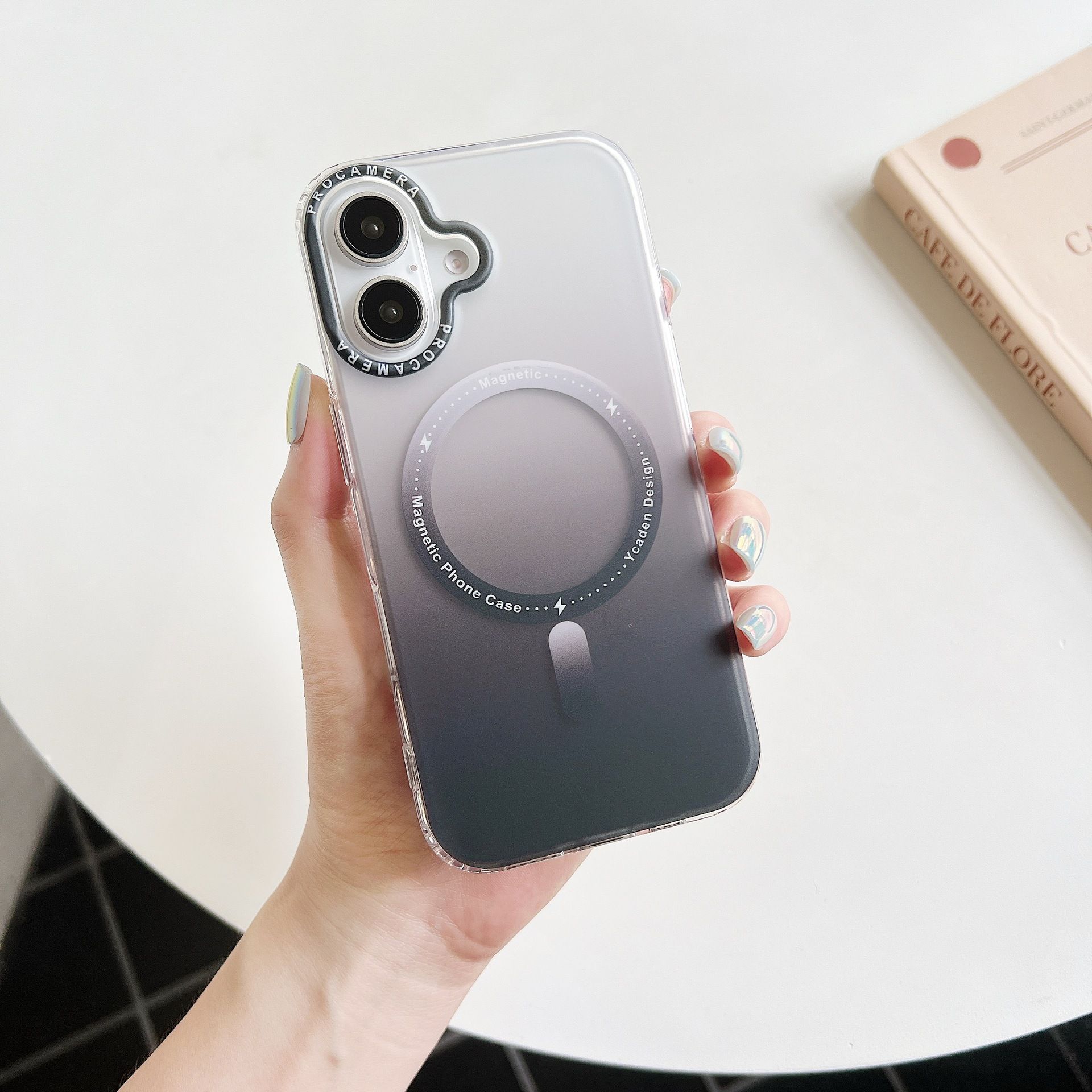 Hot Sale Magnetic Wireless Charging Phone Case for iPhone 17 Pro Max 16 15 14 13 12 Pro MaxTranslucent Gradient PC Acrylic Shockproof Cover