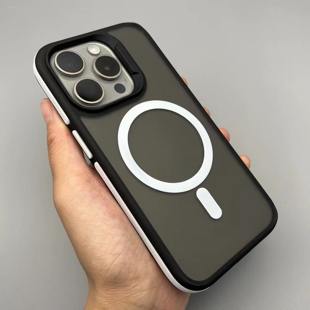 Luxury Armor Double Color Case for iPhone 17 Pro Max 16 15 14 13 12 11 Pro Max 15 16 Plus Matte Magnetic Wireless Charging Hard PC Cover