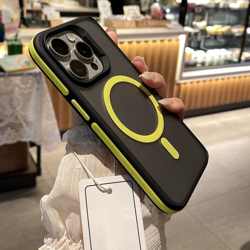 Luxury Armor Double Color Case for iPhone 17 Pro Max 16 15 14 13 12 11 Pro Max 15 16 Plus Matte Magnetic Wireless Charging Hard PC Cover