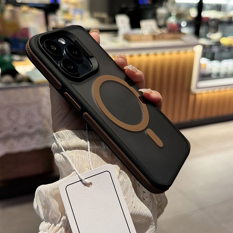 Luxury Armor Double Color Case for iPhone 17 Pro Max 16 15 14 13 12 11 Pro Max 15 16 Plus Matte Magnetic Wireless Charging Hard PC Cover