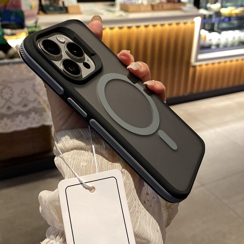 Luxury Armor Double Color Case for iPhone 17 Pro Max 16 15 14 13 12 11 Pro Max 15 16 Plus Matte Magnetic Wireless Charging Hard PC Cover
