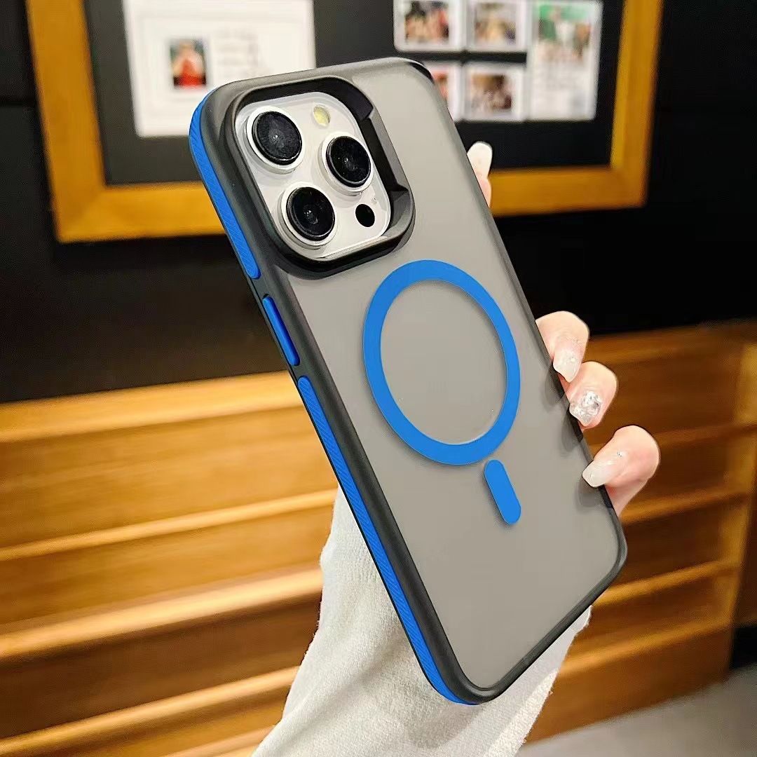 Luxury Armor Double Color Case for iPhone 17 Pro Max 16 15 14 13 12 11 Pro Max 15 16 Plus Matte Magnetic Wireless Charging Hard PC Cover