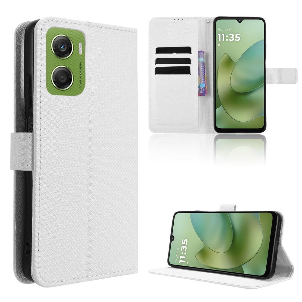 Flip Cover for Motorola Moto G06,G06 Power Case Leather Magnetic Flip Folio Stand Phone Cover with Card Holder