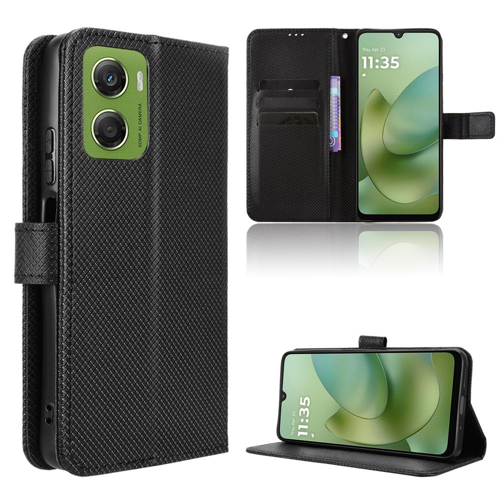 Flip Cover for Motorola Moto G06,G06 Power Case Leather Magnetic Flip Folio Stand Phone Cover with Card Holder