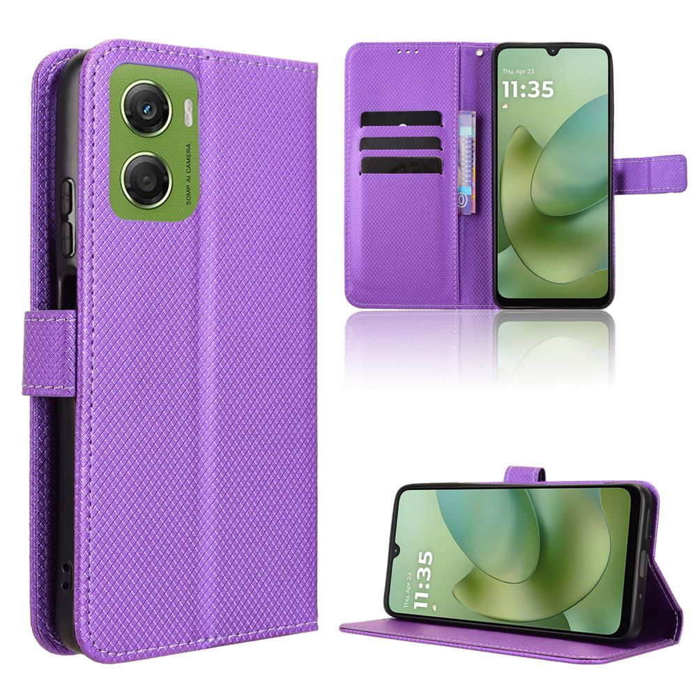 Flip Cover for Motorola Moto G06,G06 Power Case Leather Magnetic Flip Folio Stand Phone Cover with Card Holder