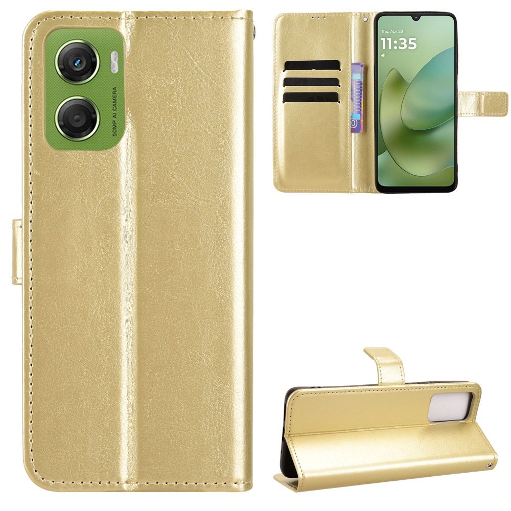 Flip Cover for Motorola Moto G06,G06 Power Case Leather Magnetic Flip Folio Stand Phone Cover with Card Holder