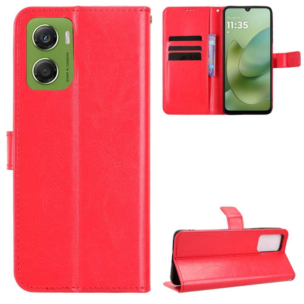 Flip Cover for Motorola Moto G06,G06 Power Case Leather Magnetic Flip Folio Stand Phone Cover with Card Holder