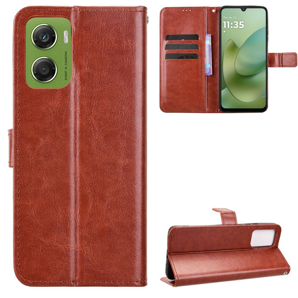 Flip Cover for Motorola Moto G06,G06 Power Case Leather Magnetic Flip Folio Stand Phone Cover with Card Holder