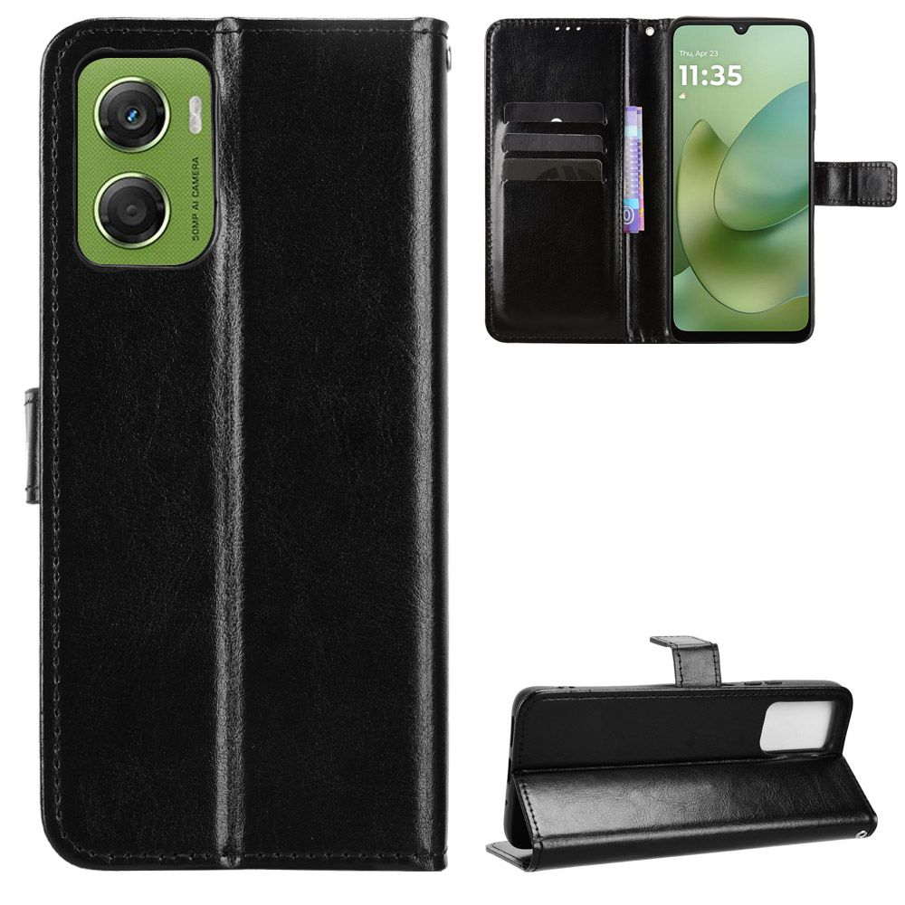 Flip Cover for Motorola Moto G06,G06 Power Case Leather Magnetic Flip Folio Stand Phone Cover with Card Holder