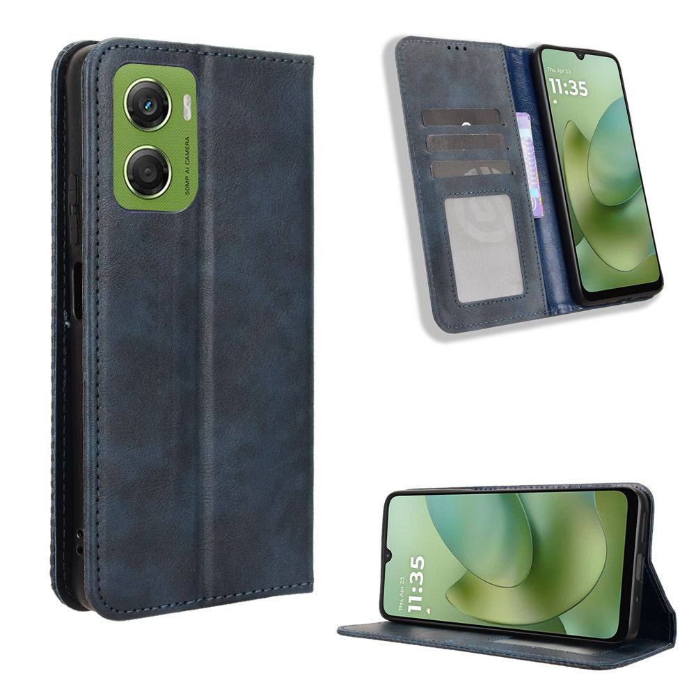 Flip Cover for Motorola Moto G06,G06 Power Case Leather Magnetic Flip Folio Stand Phone Cover with Card Holder