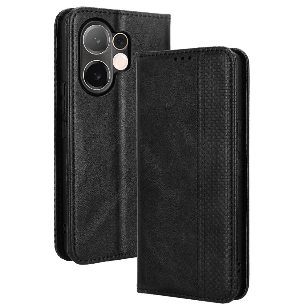 Flip Cover for Vivo V60 5G Case Leather Magnetic Flip Folio Stand Phone Cover with Card Holder
