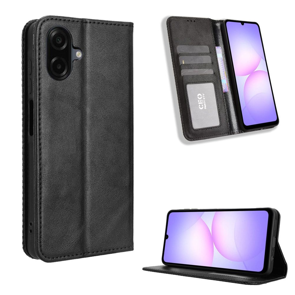 Flip Cover for Samsung Galaxy A07, 6.7" Case Leather Magnetic Flip Folio Stand Phone Cover with Card Holder