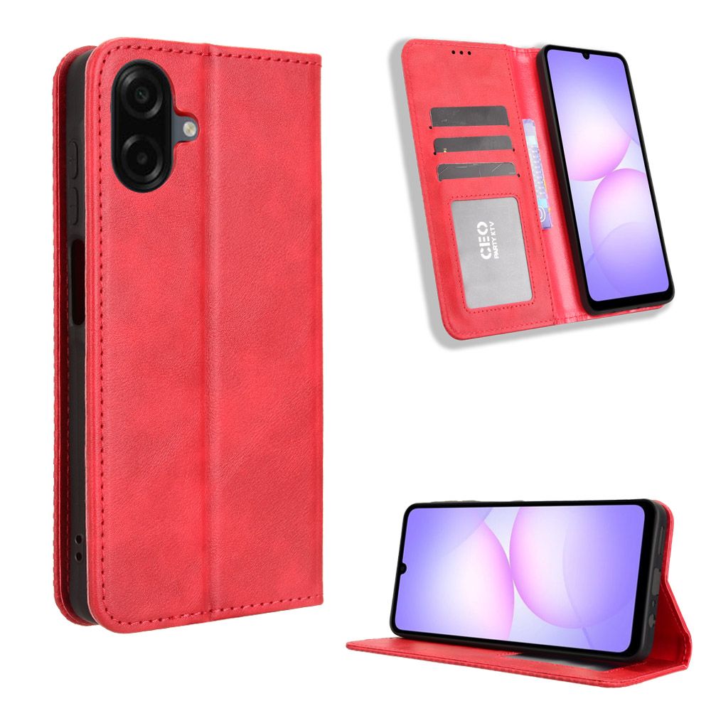 Flip Cover for Samsung Galaxy A07, 6.7" Case Leather Magnetic Flip Folio Stand Phone Cover with Card Holder