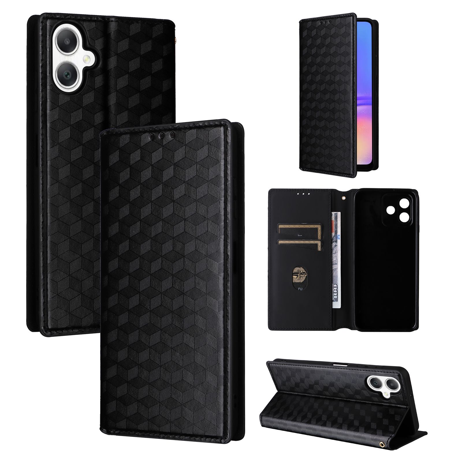 Flip Cover for Samsung Galaxy A07, 6.7" Case Leather Magnetic Flip Folio Stand Phone Cover with Card Holder