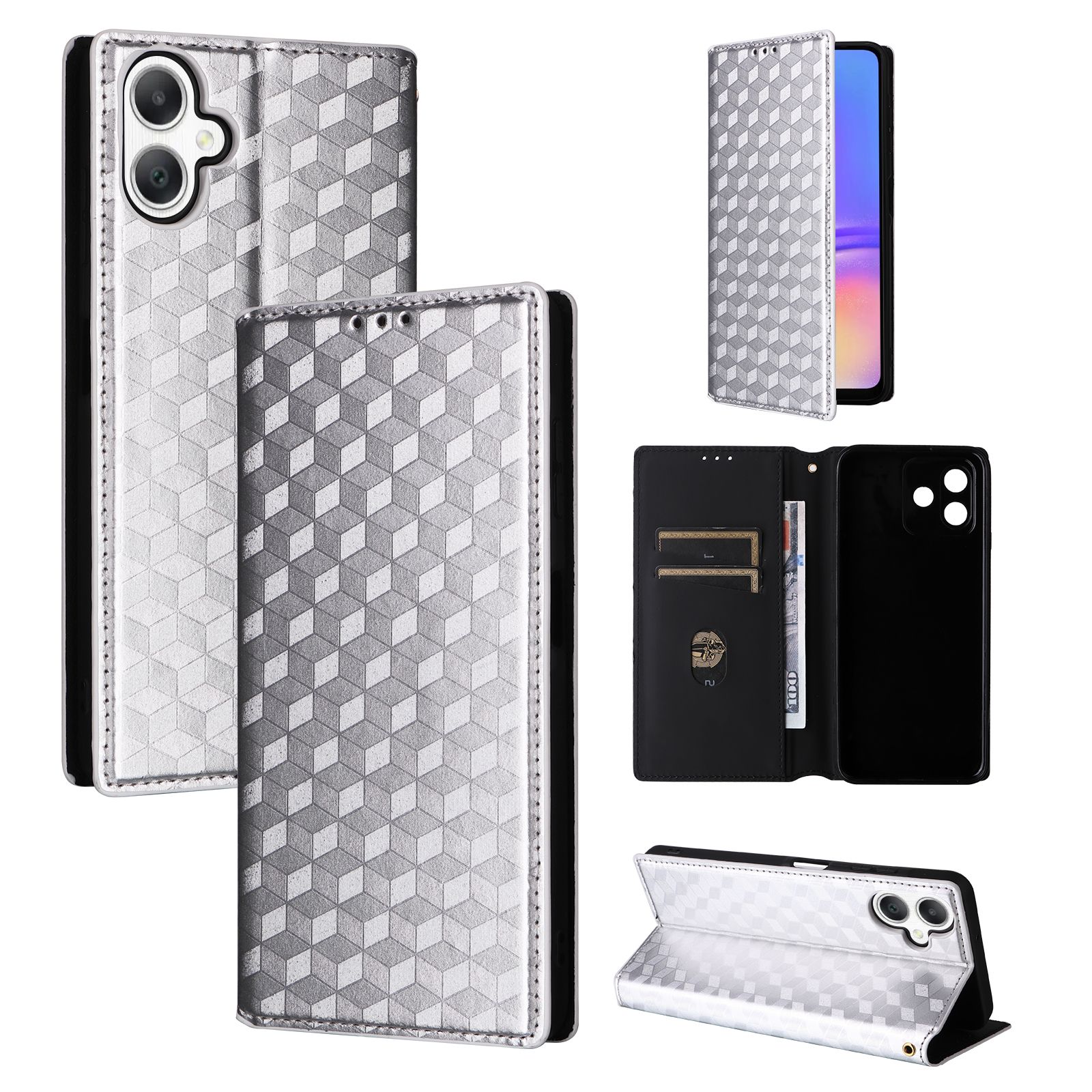 Flip Cover for Samsung Galaxy A07, 6.7" Case Leather Magnetic Flip Folio Stand Phone Cover with Card Holder