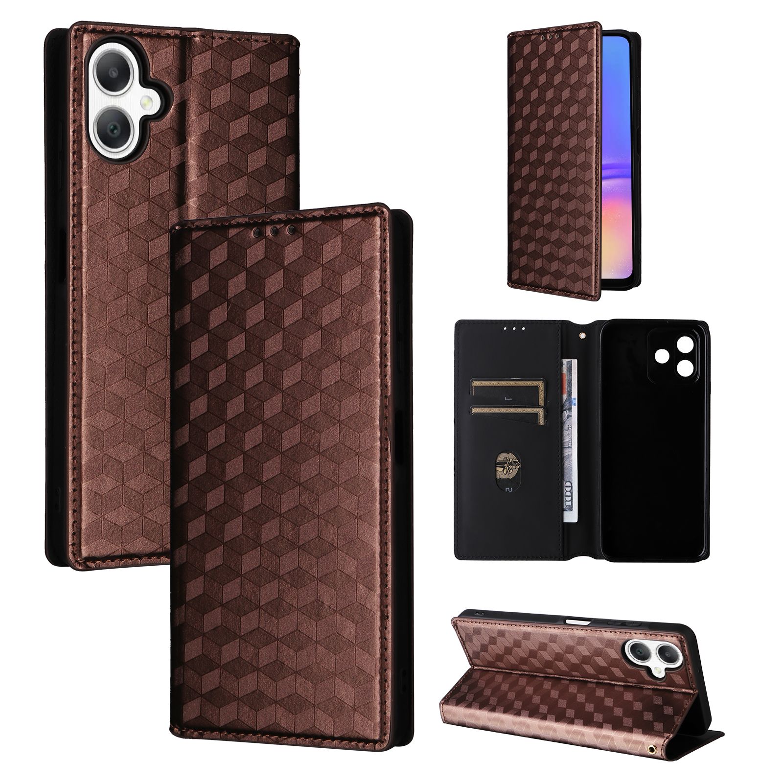 Flip Cover for Samsung Galaxy A07, 6.7" Case Leather Magnetic Flip Folio Stand Phone Cover with Card Holder