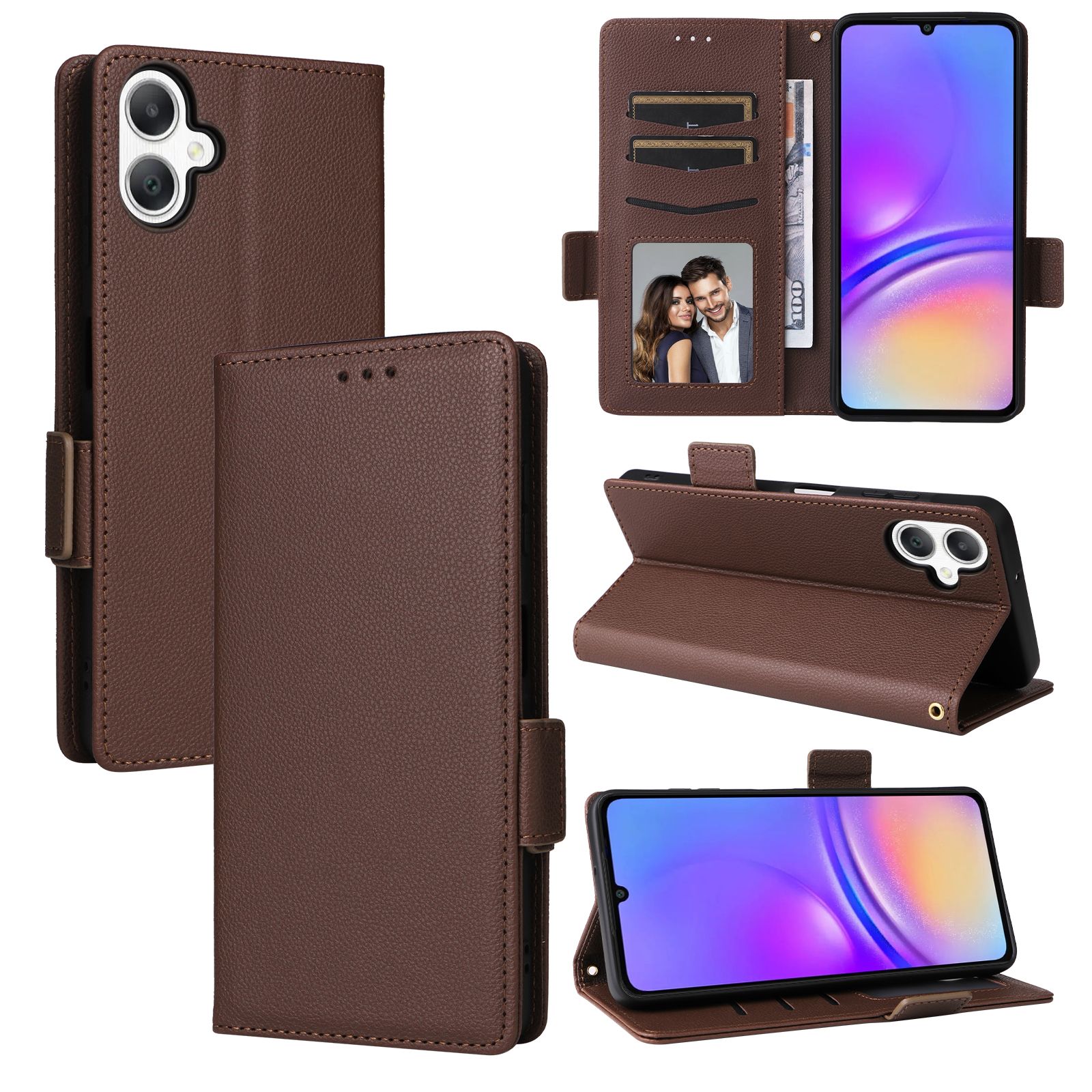 Flip Cover for Samsung Galaxy A07, 6.7" Case Leather Magnetic Flip Folio Stand Phone Cover with Card Holder