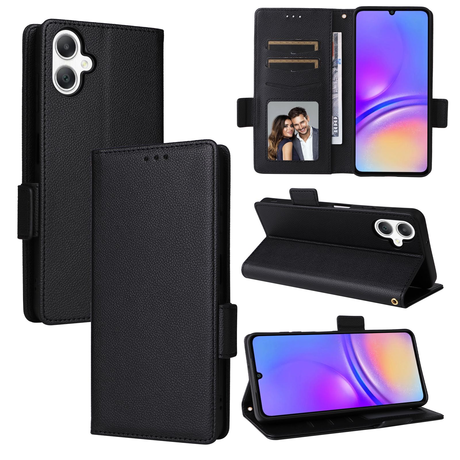 Flip Cover for Samsung Galaxy A07, 6.7" Case Leather Magnetic Flip Folio Stand Phone Cover with Card Holder
