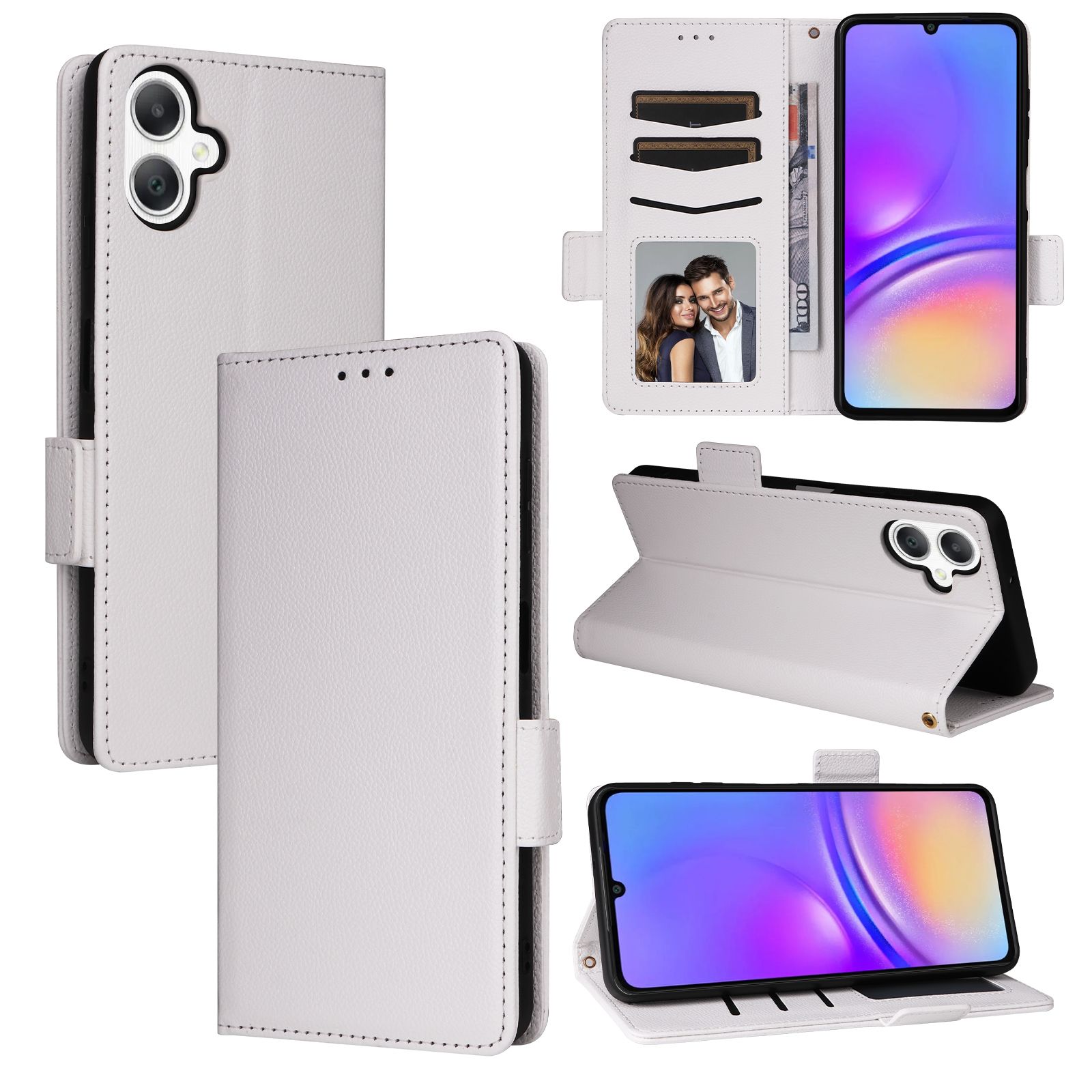 Flip Cover for Samsung Galaxy A07, 6.7" Case Leather Magnetic Flip Folio Stand Phone Cover with Card Holder