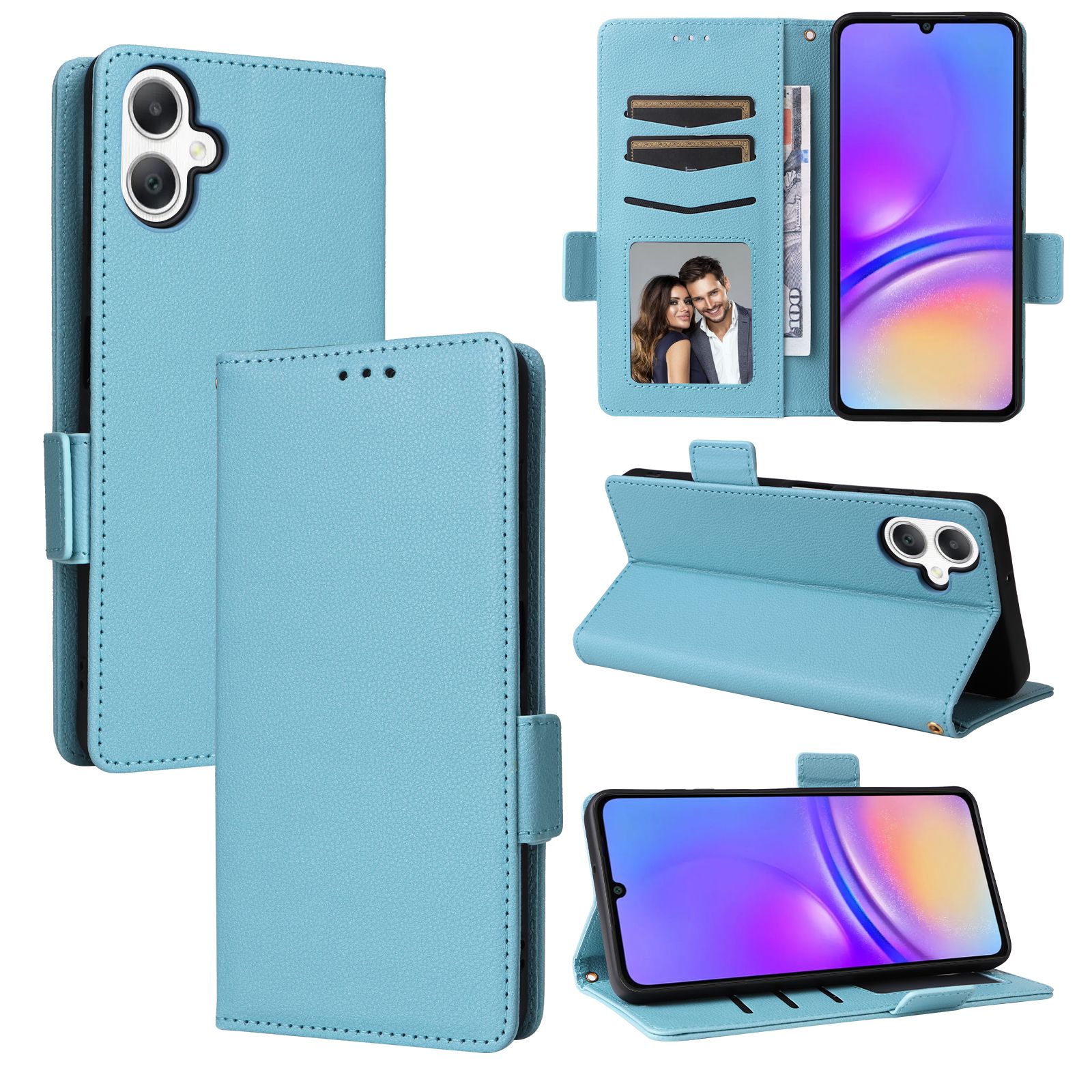 Flip Cover for Samsung Galaxy A07, 6.7" Case Leather Magnetic Flip Folio Stand Phone Cover with Card Holder