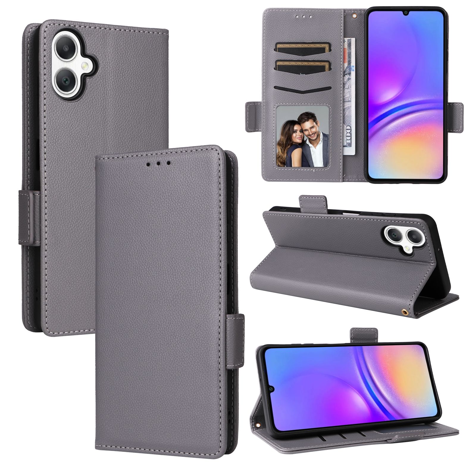 Flip Cover for Samsung Galaxy A07, 6.7" Case Leather Magnetic Flip Folio Stand Phone Cover with Card Holder