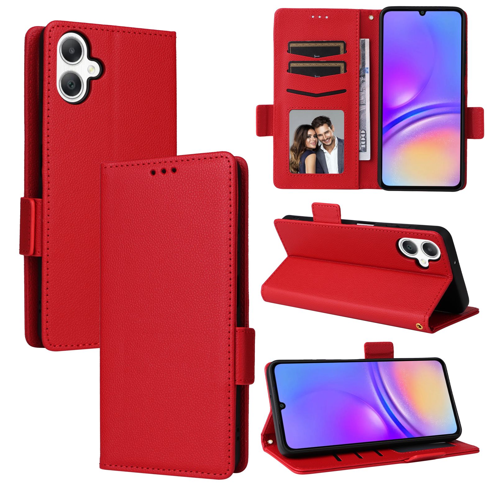Flip Cover for Samsung Galaxy A07, 6.7" Case Leather Magnetic Flip Folio Stand Phone Cover with Card Holder