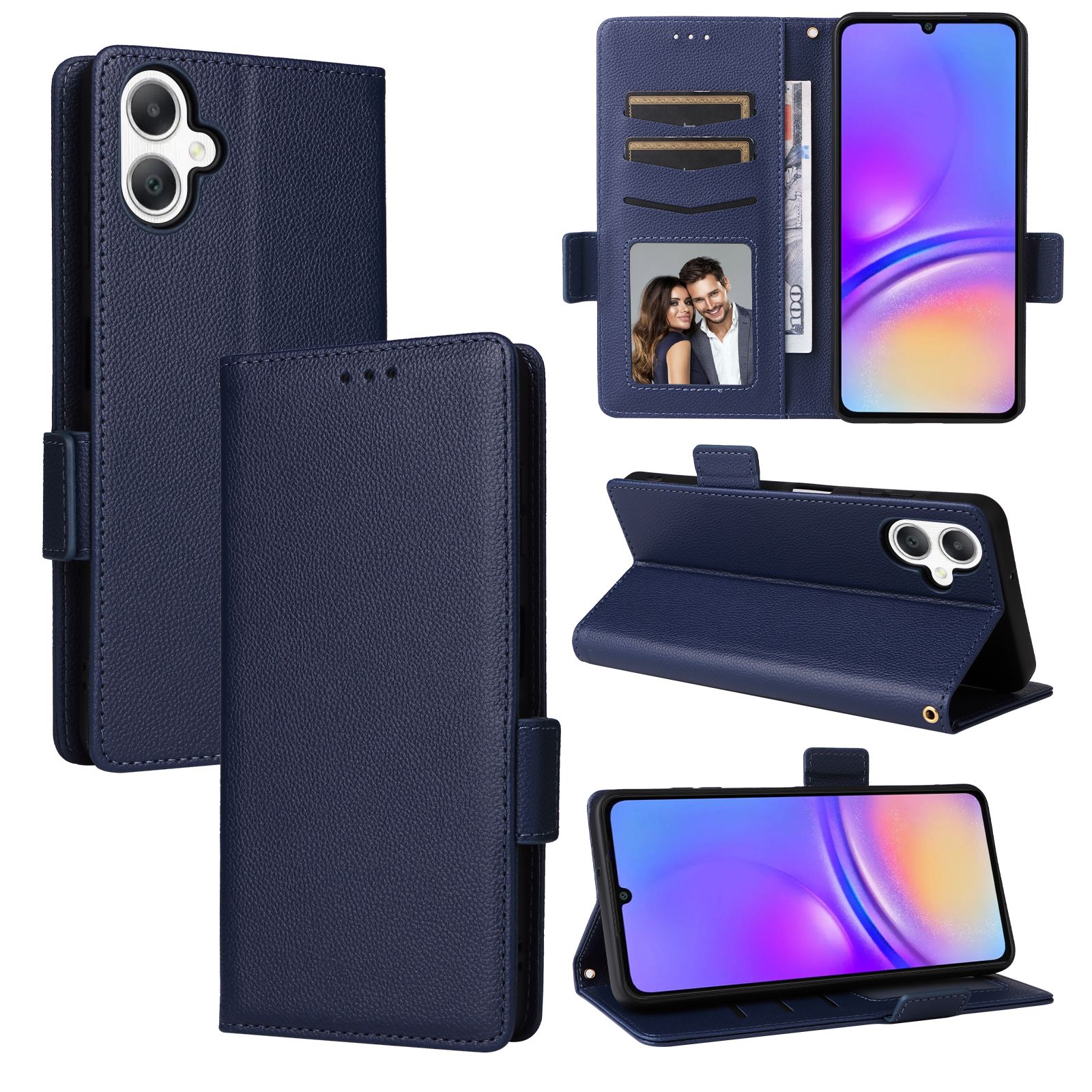 Flip Cover for Samsung Galaxy A07, 6.7" Case Leather Magnetic Flip Folio Stand Phone Cover with Card Holder