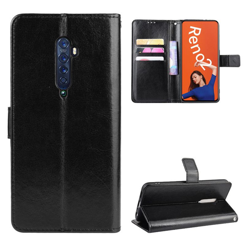 Flip Cover For OPPO Reno2 / OPPO Reno 2 (Model:PCKM70, PCKT00, PCKM00, CPH1907) [Flip Vintage Leather] Wallet Phone Case