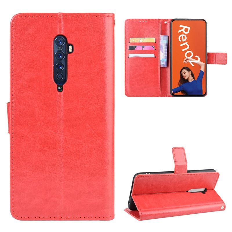 Flip Cover For OPPO Reno2 / OPPO Reno 2 (Model:PCKM70, PCKT00, PCKM00, CPH1907) [Flip Vintage Leather] Wallet Phone Case
