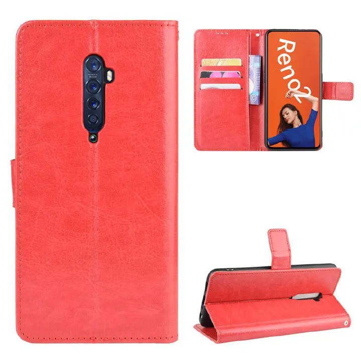 Flip Cover For OPPO Reno2 / OPPO Reno 2 (Model:PCKM70, PCKT00, PCKM00, CPH1907) [Flip Vintage Leather] Wallet Phone Case