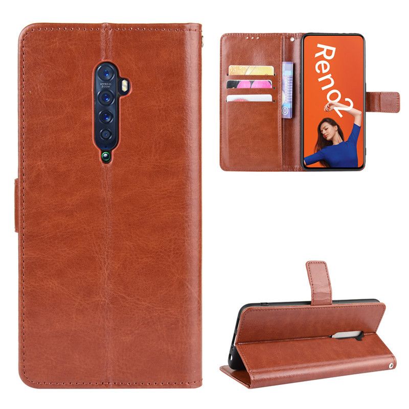 Flip Cover For OPPO Reno2 / OPPO Reno 2 (Model:PCKM70, PCKT00, PCKM00, CPH1907) [Flip Vintage Leather] Wallet Phone Case