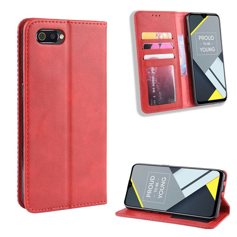 Wallet Flip Cover For OPPO A1K/Realme C2,OPPO Reno 5G/10X ZOOM,OPPO A9 2020/A5 2020/A11,Realme X2/Realme XT,OPPO A9/A9X,F11 Leather PU Phone Case Shockproof Durable Retro Case