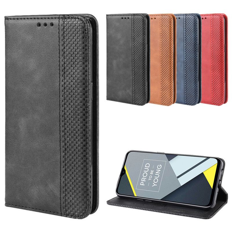Wallet Flip Cover For OPPO A1K/Realme C2,OPPO Reno 5G/10X ZOOM,OPPO A9 2020/A5 2020/A11,Realme X2/Realme XT,OPPO A9/A9X,F11 Leather PU Phone Case Shockproof Durable Retro Case