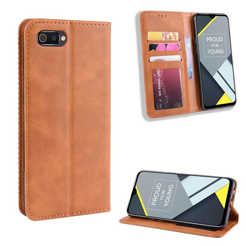 Wallet Flip Cover For OPPO A1K/Realme C2,OPPO Reno 5G/10X ZOOM,OPPO A9 2020/A5 2020/A11,Realme X2/Realme XT,OPPO A9/A9X,F11 Leather PU Phone Case Shockproof Durable Retro Case
