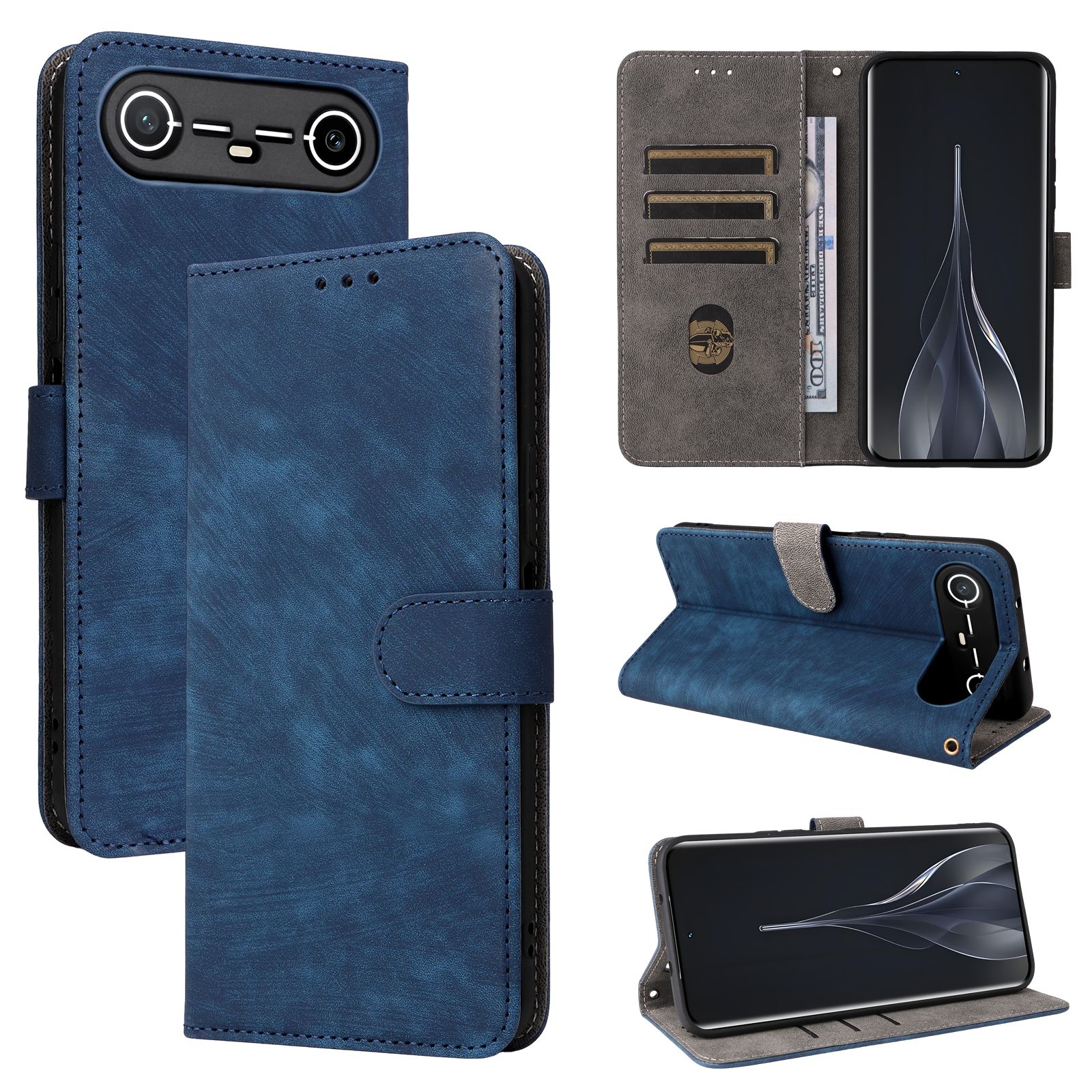 Wallet Flip Cover For Tecno Spark Slim Leather PU Phone Case Shockproof Durable Retro Case